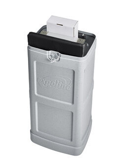 Classic frame beursbalie in een koffer