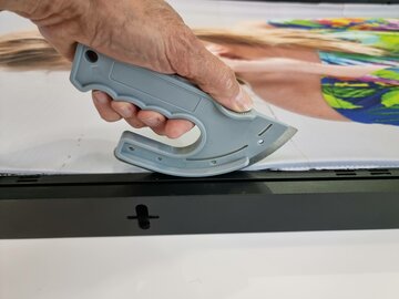 Print montage hulpmiddel voor peesdoek frames